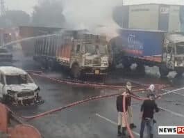 Jaipur Tanker Blast: जयपुर में केमिकल टैंकर फटने 5 लोग जिंदा जले, 35 से ज्यादा बुरी तरह झुलसे; 20 गाड़ियां जली, अजमेर रोड बंद jaipur-tanker-blast